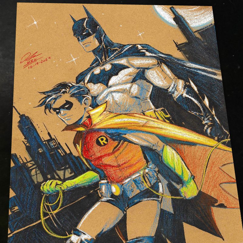 Batman Art Print Signed 8.5x11 | Art by Keyeske