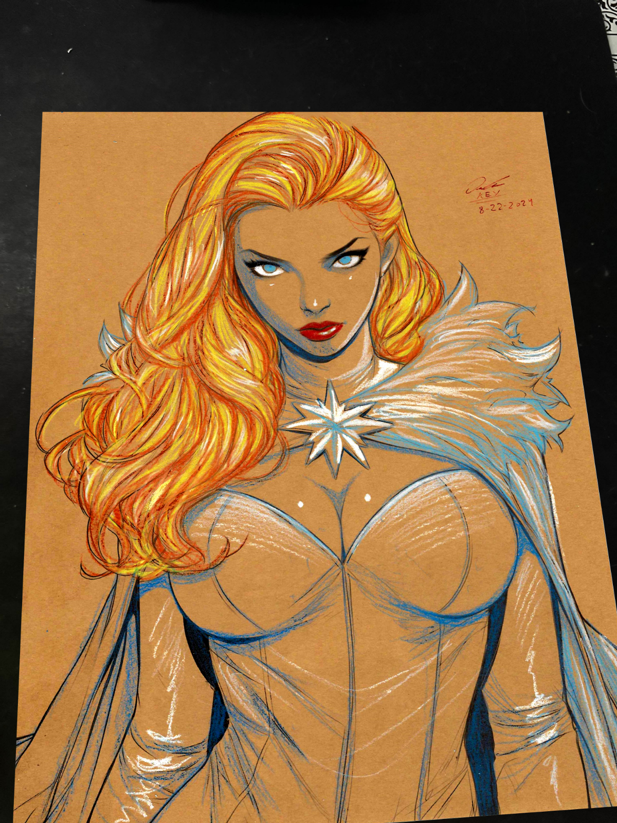 Emma Frost X-Men Art Print Signed 8.5x11 | Art by Keyeske