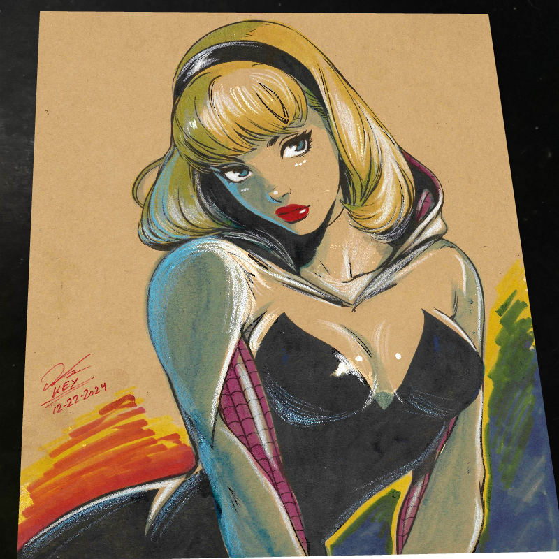 Gwen Stacy - Marvel art print by Keyeske