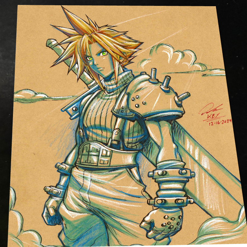 Cloud Strife Art Print 8.5x11 Art by Keyeske