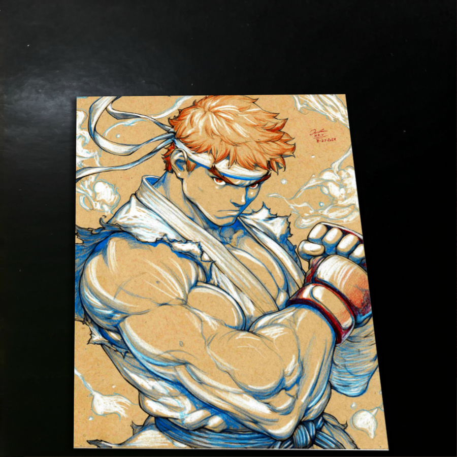 Ryu Street Fighter - Marvel art print by Keyeske