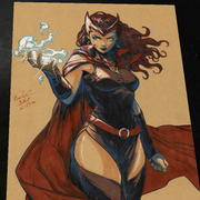 Scarlet Witch Art Print Signed 8.5x11 | Art by Keyeske