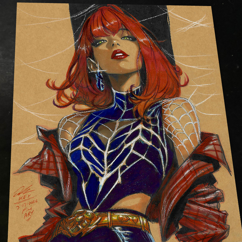 Mary Jane Watson Art Print Signed 8.5x11 | Art by Keyeske