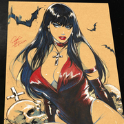 Vampirella Art Print Signed 8.5x11 Art by Keyeske - Marvel art print by Keyeske