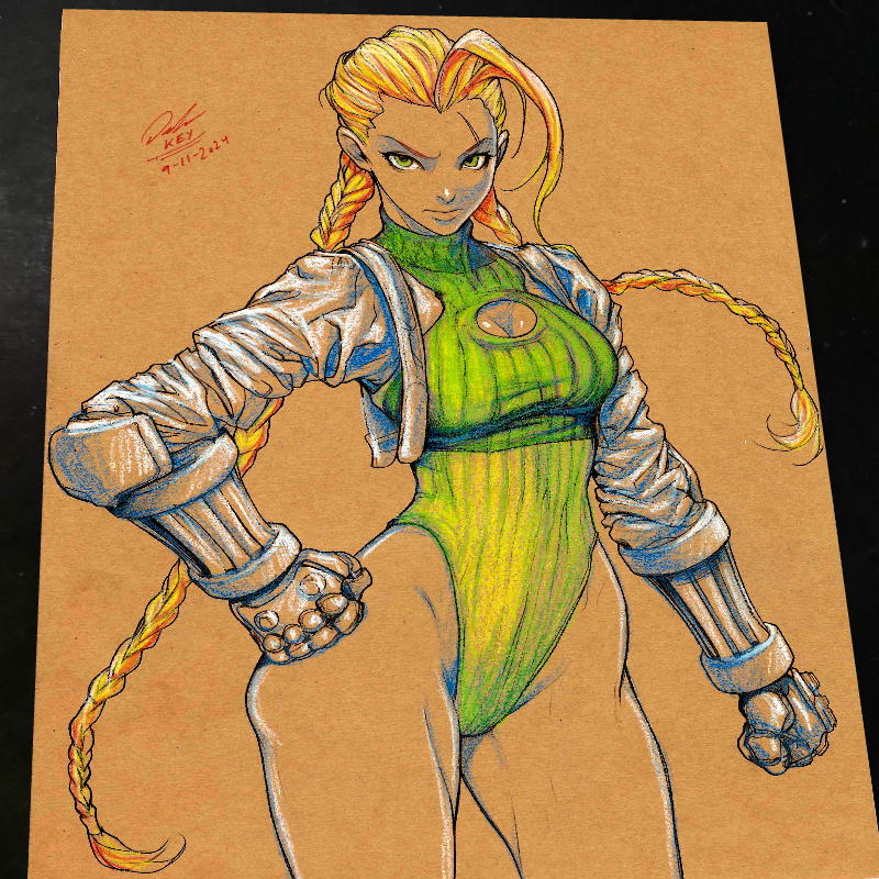 Cammy Street Fighter Art Print Signed 8.5x11 | Art by Keyeske