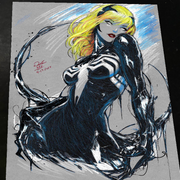 Gwen Stacy x Venom Art Print Signed 8.5x11 | Art by Keyeske