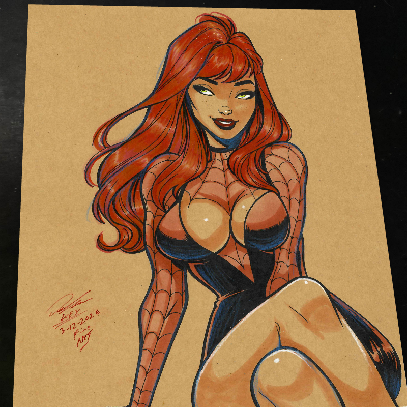 Mary Jane Watson Art Print Signed 8.5x11 | Art by Keyeske