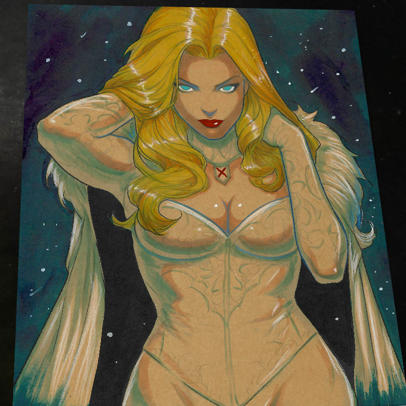 Emma Frost X-Men Art Print Signed 8.5x11 | Art by Keyeske