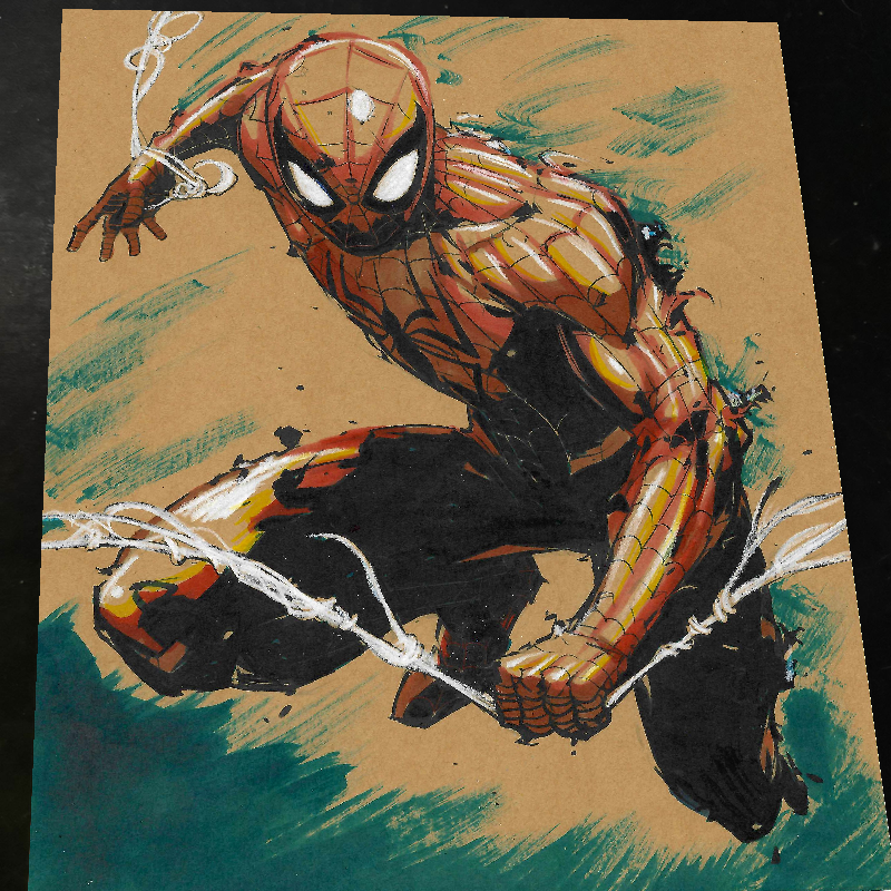 Spider-Man Art Print Signed 8.5x11 | Art by Keyeske