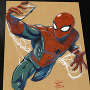 Spider-Man Art Print Signed 8.5x11 | Art by Keyeske
