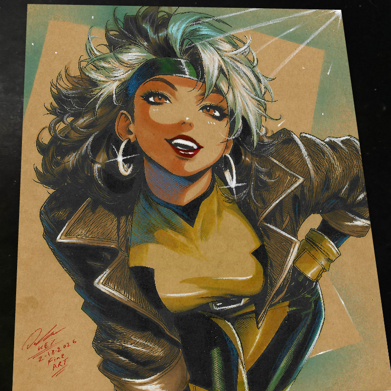 Rogue X-Men Art Print Signed 8.5x11 | Art by Keyeske