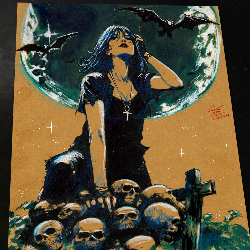 Death of the Endless Art Print Signed 8.5x11 | Art by Keyeske