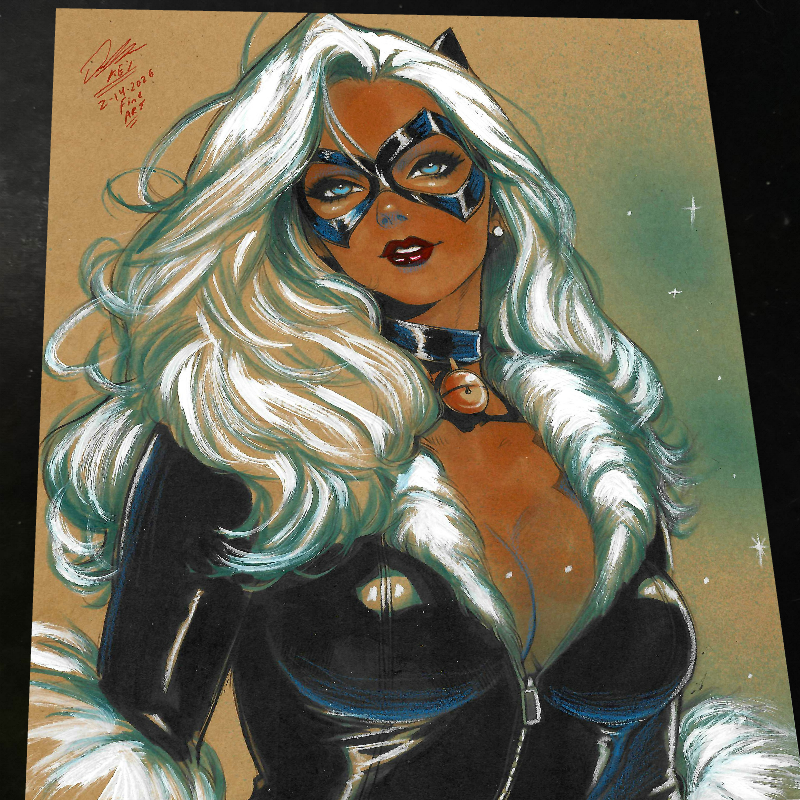 Black Cat - Marvel art print by Keyeske