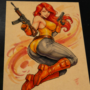 Scarlett G.I. Joe Art Print Signed 8.5x11 | Art by Keyeske