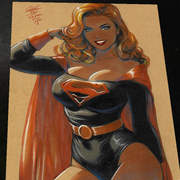 Supergirl DC Art Print Signed 8.5x11 | Art by Keyeske