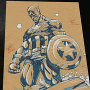 Captain America - Marvel art print by Keyeske