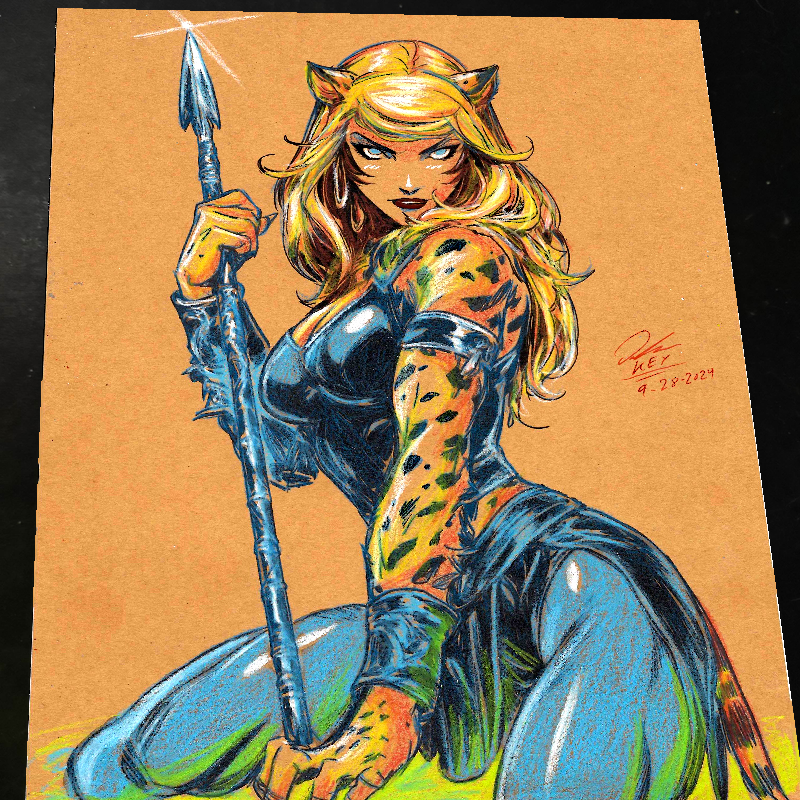 Jungle Girl Art Print Signed 8.5x11 | Art by Keyeske