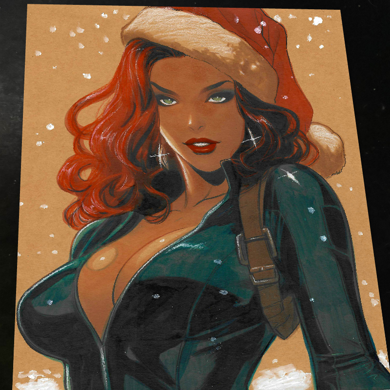 Black Widow Marvel Art Print Signed 8.5x11 | Art by Keyeske