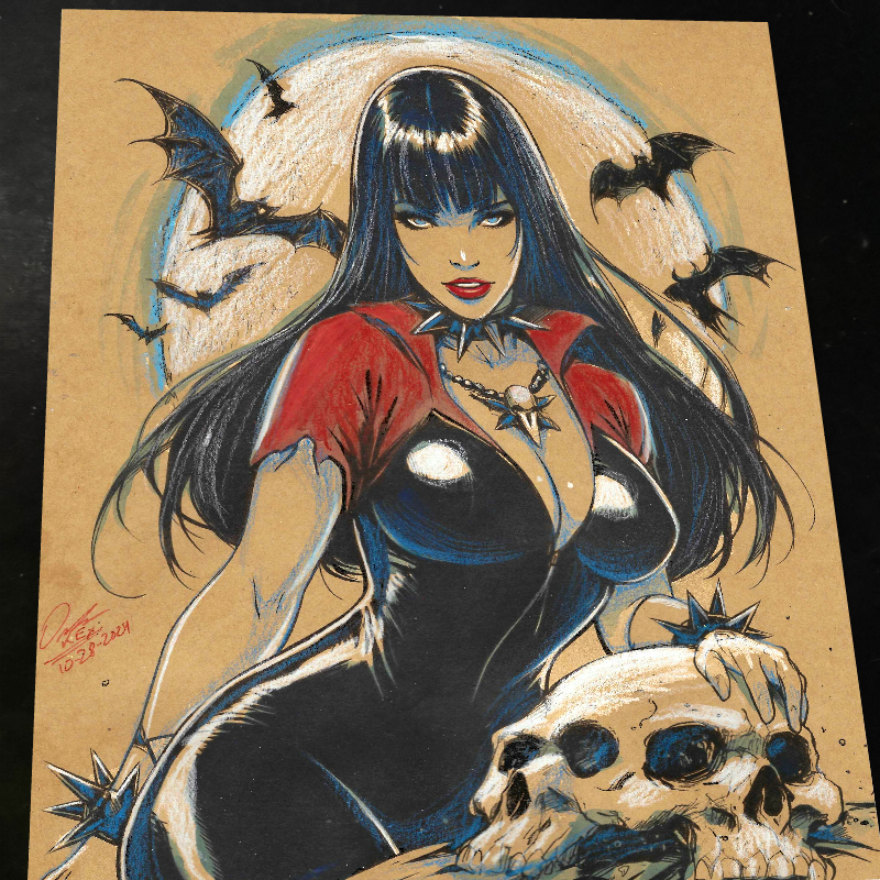 Vampirella Art Print Signed 8.5x11 Art by Keyeske