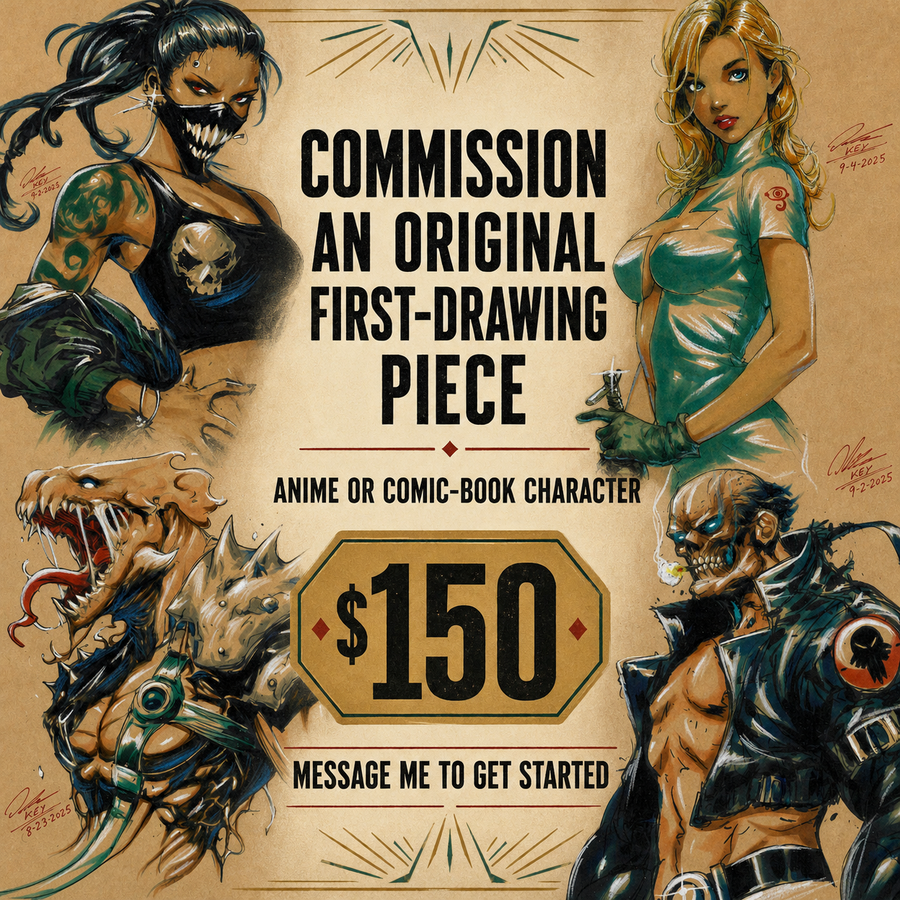 Commission Original Art Illustration Signed 8.5x11 | Art by Keyeske