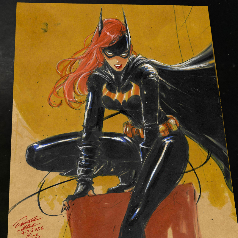 Batgirl Art Print Signed 8.5x11 | Art by Keyeske
