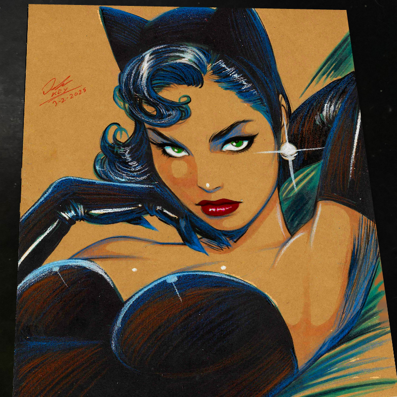 Catwoman - Marvel art print by Keyeske