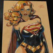 Supergirl DC Art Print Signed 8.5x11 | Art by Keyeske