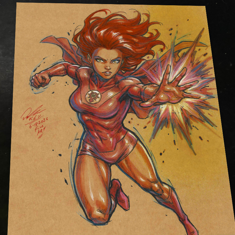 Atom Eve Invincible Art Print Signed 8.5x11 | Art by Keyeske