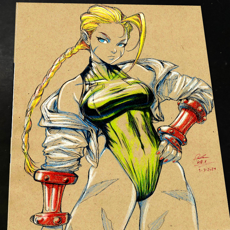 Cammy Street Fighter Art Print Signed 8.5x11 | Art by Keyeske