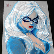 Black Cat - Marvel art print by Keyeske