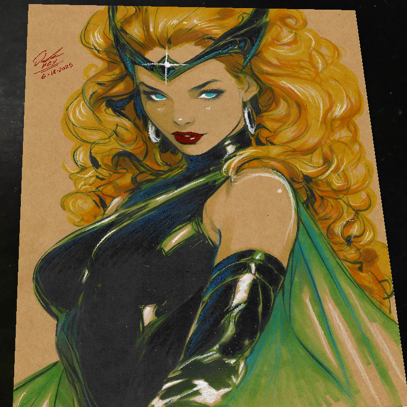 Enchantress Art Print Signed 8.5x11 | Art by Keyeske