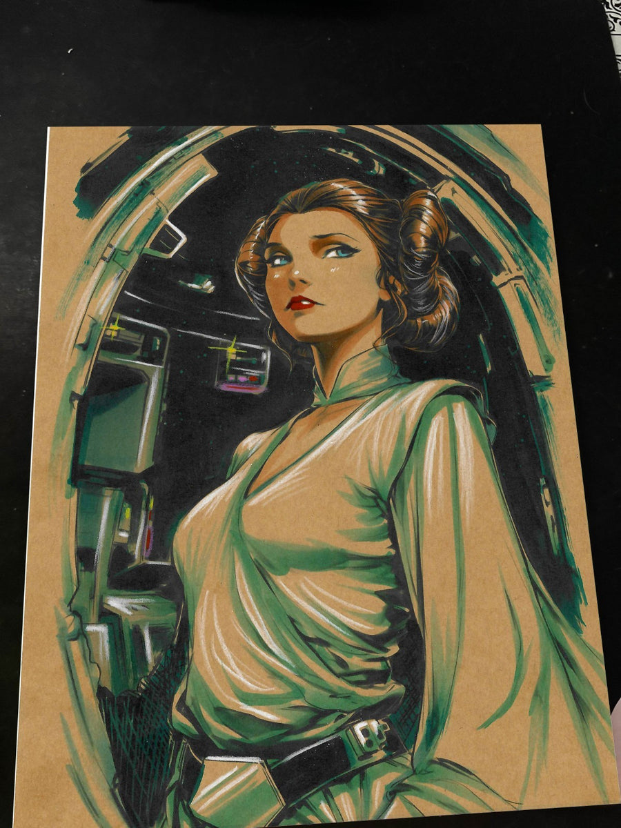 Princess Leia - Marvel art print by Keyeske
