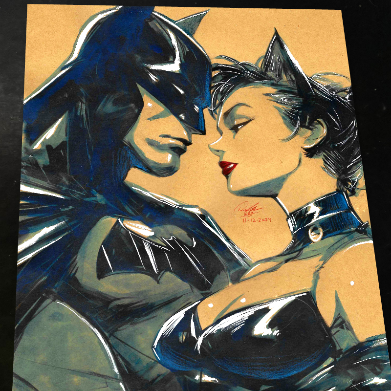 Batman Art Print Signed 8.5x11 | Art by Keyeske