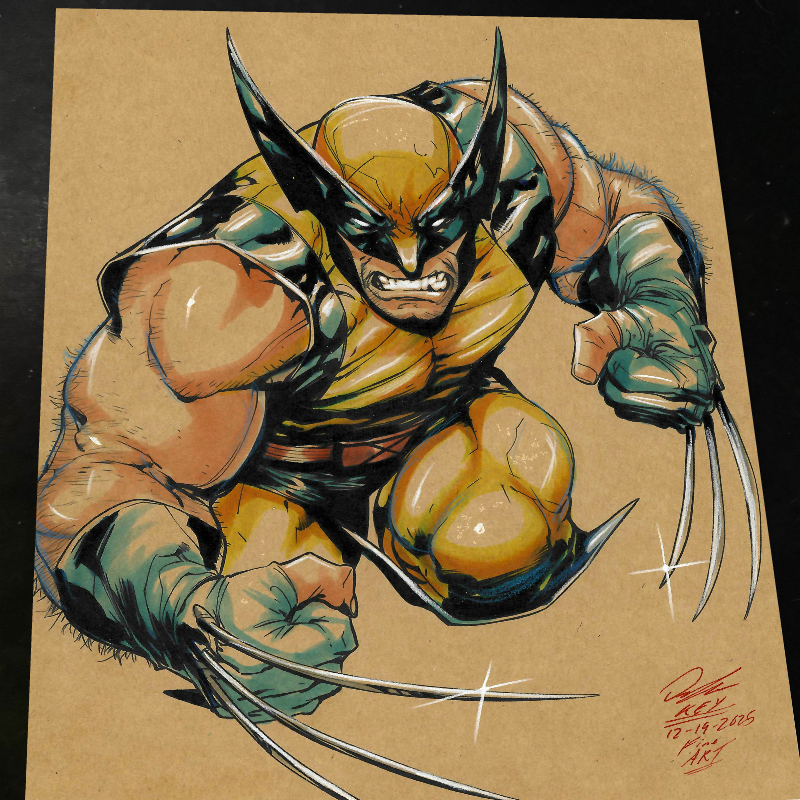 Wolverine X-Men Art Print Signed 8.5x11 | Art by Keyeske