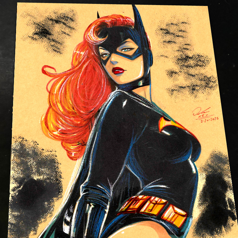 Batgirl Art Print Signed 8.5x11 | Art by Keyeske