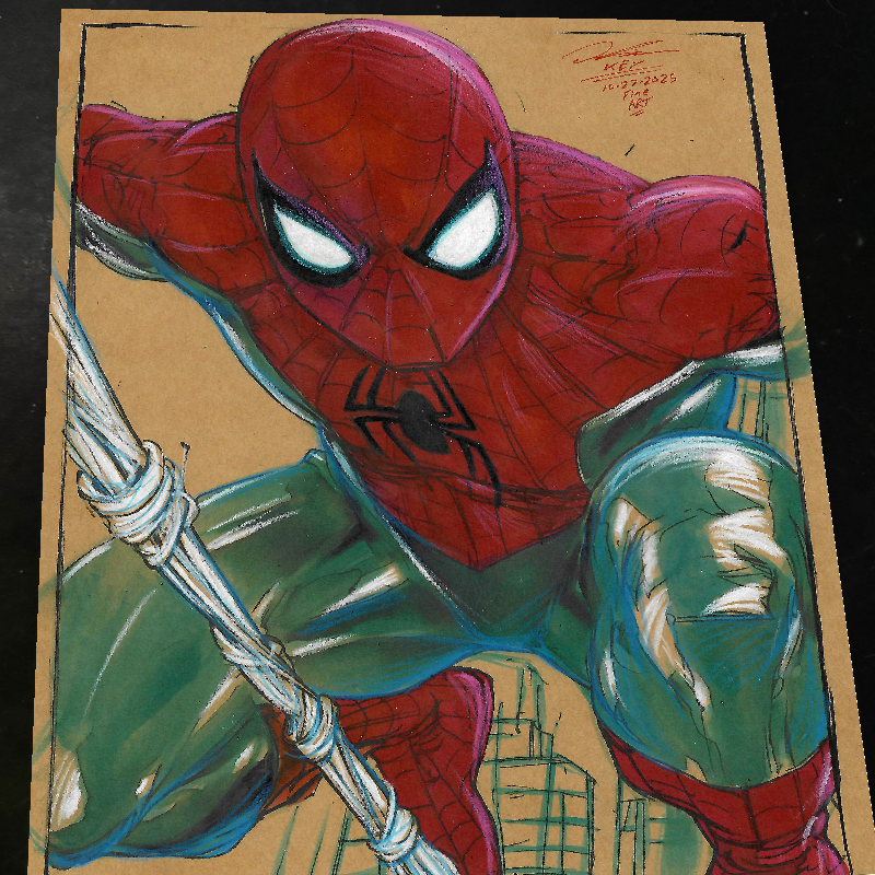 Spider-Man Art Print Signed 8.5x11 | Art by Keyeske