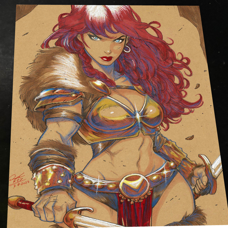 Red Sonja - Marvel art print by Keyeske