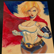 Power Girl - Marvel art print by Keyeske