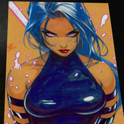 Psylocke - Marvel art print by Keyeske