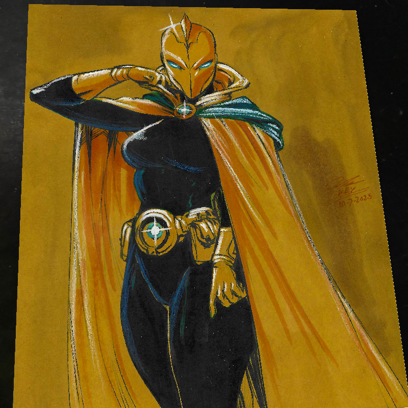Doctor Fate DC Comics Art Print Signed 8.5x11 | Art by Keyeske