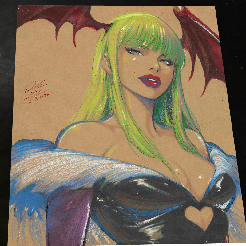 Morrigan Art Print Signed 8.5x11 | Art by Keyeske