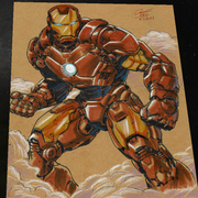 Iron Man Art Print Signed 8.5x11 | Art by Keyeske