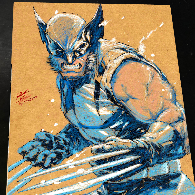 Wolverine X-Men Art Print Signed 8.5x11 | Art by Keyeske