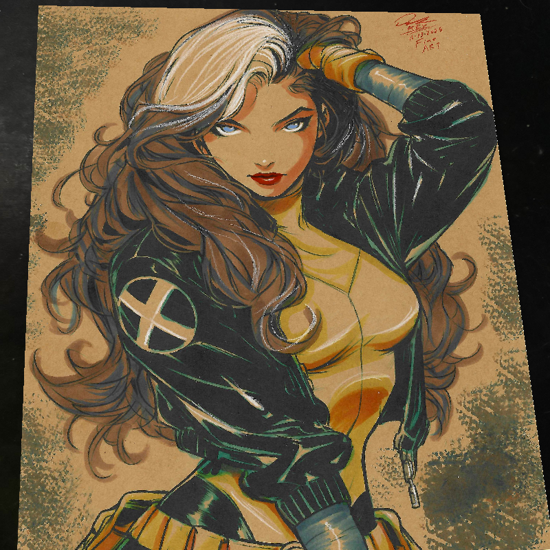 Rogue X-Men Art Print Signed 8.5x11 | Art by Keyeske