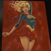 Supergirl DC Art Print Signed 8.5x11 | Art by Keyeske