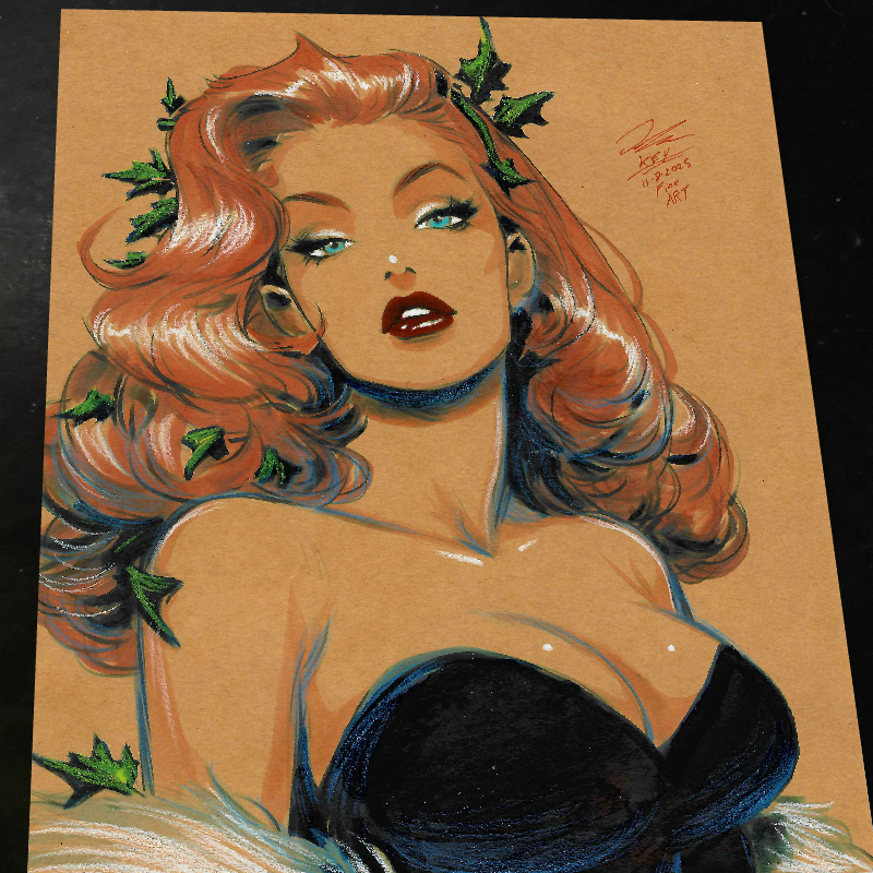 Poison Ivy Art Print Signed 8.5x11 | Art by Keyeske