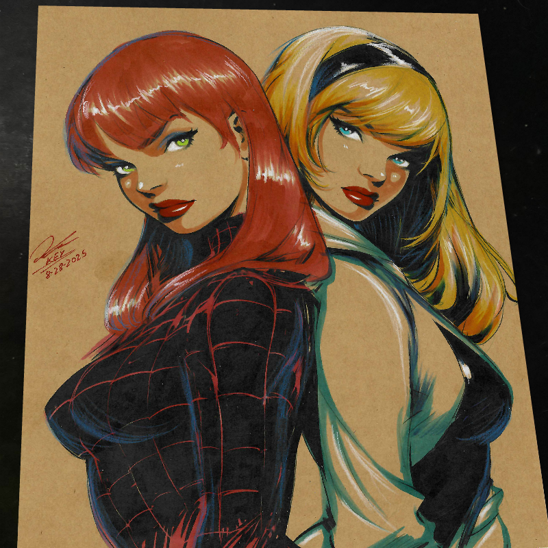 Mary Jane Watson Art Print Signed 8.5x11 | Art by Keyeske