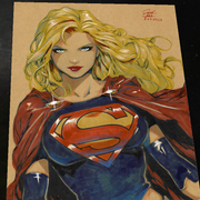 Supergirl DC Art Print Signed 8.5x11 | Art by Keyeske