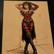 Wonder Woman Art Print Signed 8.5x11 | Art by Keyeske