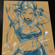 Chun Li Street Fighter - Marvel art print by Keyeske